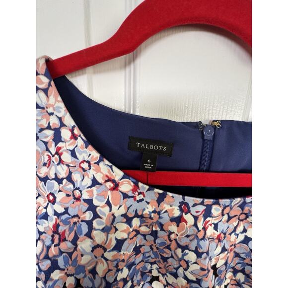 Talbots Floral Ombre Sheath Career Dress Size 6 - Picture 3 of 8